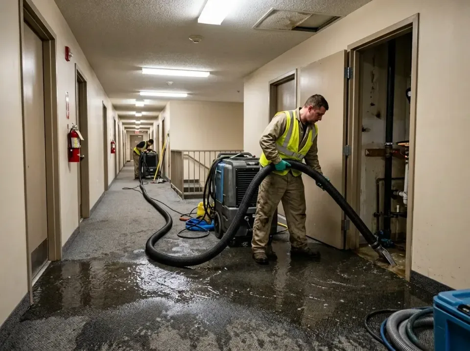 multi-unit-apartment-hallway-f-005 — frequently asked questions, Emergency Burst Pipe Water Extraction & Removal in Wolloche…